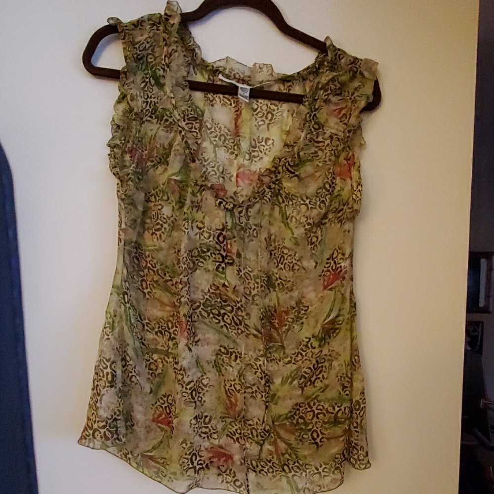 Diane Von Furstenberg Animal Print Top